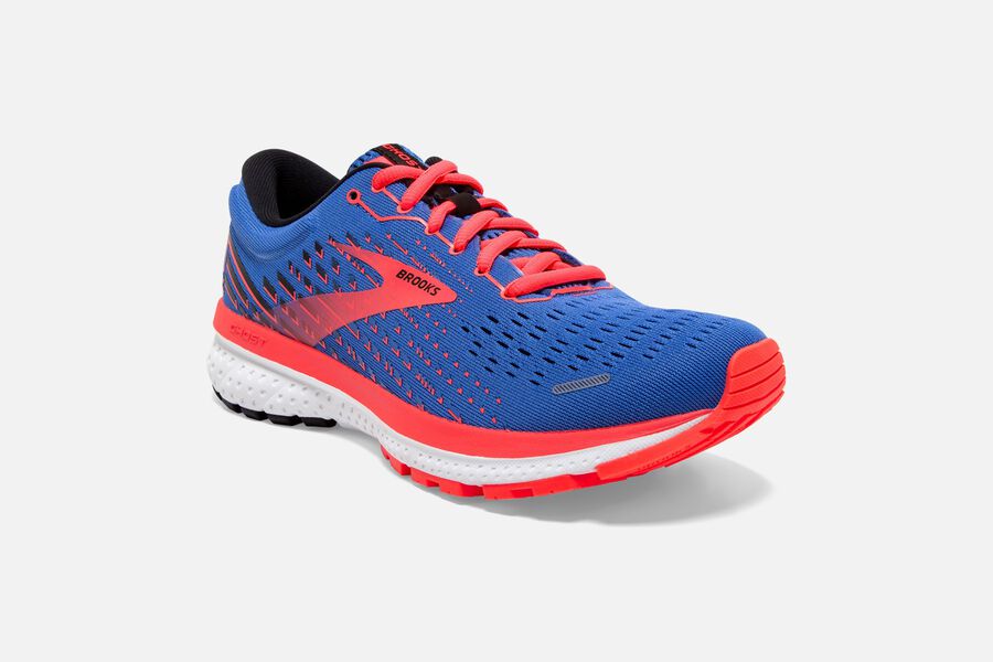 Brooks Israel Ghost 13 Road Running Shoes Womens - Blue/Orange - MBD-460925